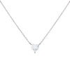 Silver CZ Heart Stone Necklace - Adina Eden's Jewels