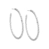 Silver Thin Scattered CZ Hoop Earring - Adina Eden's Jewels