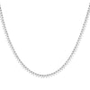 Silver / 15" Three Prong Tennis Necklace - Adina Eden's Jewels