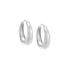 Silver / 12MM Mini Solid Chubby Huggie Earring - Adina Eden's Jewels