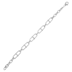 Silver Toggle CZ Chain Bracelet - Adina Eden's Jewels