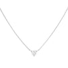 14K White Gold Diamond Mini Heart Necklace 14K - Adina Eden's Jewels
