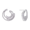 14K White Gold Diamond Swirl Statement Earring 14K - Adina Eden's Jewels