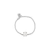 14K White Gold Diamond Oval Chain Ring 14K - Adina Eden's Jewels