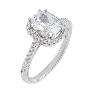 Silver / 7 Pavé Halo Travel Ring - Adina Eden's Jewels
