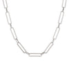 Silver Full Pavé Paperclip Chain Necklace - Adina Eden's Jewels