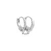 Silver Pavé Handcuff Huggie Earring - Adina Eden's Jewels