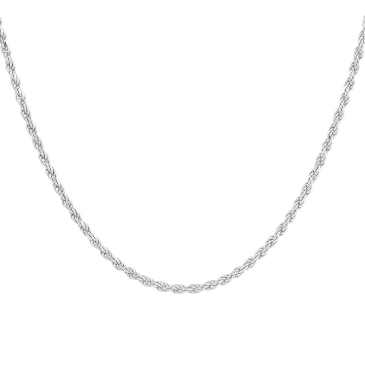 Silver Men's Rope Chain Necklace - Adina Eden's Jewels