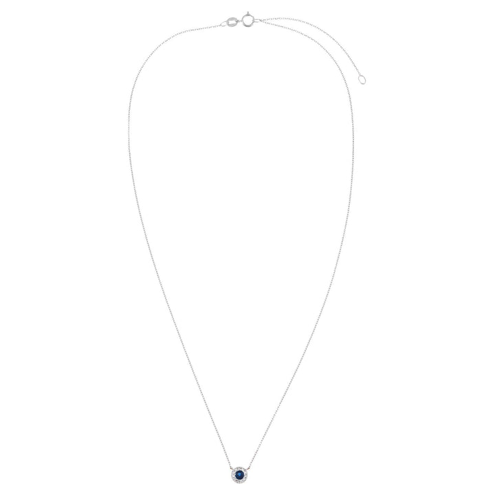  Diamond X Colored Gemstone Circle Necklace 14K - Adina Eden's Jewels