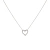 14K White Gold Classic Diamond Heart Necklace 14K - Adina Eden's Jewels