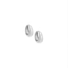 Silver / 8MM Mini Solid Chubby Huggie Earring - Adina Eden's Jewels