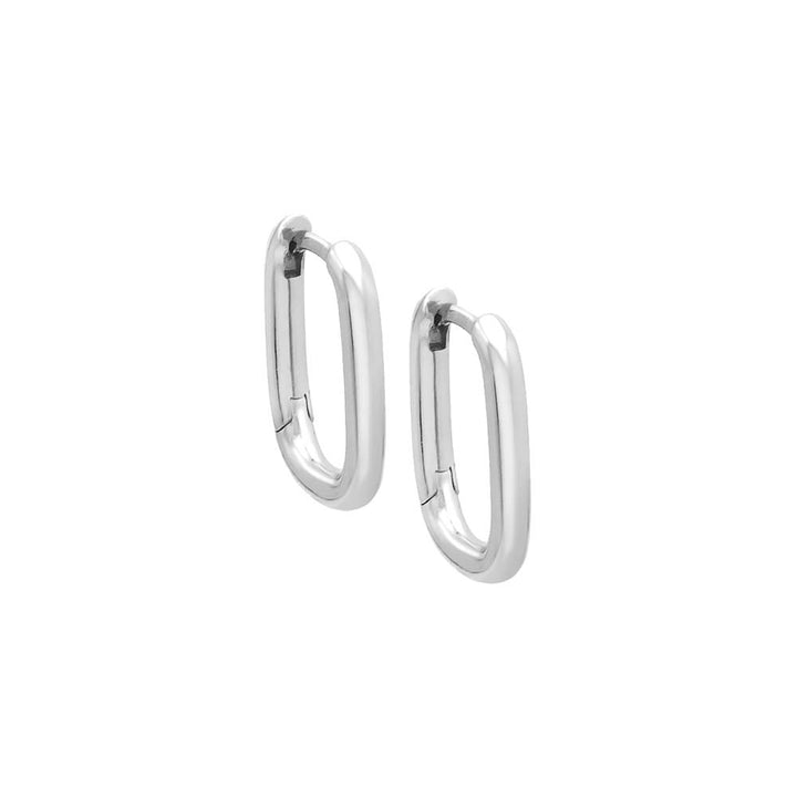 Silver / 15 MM Chain Link Huggie Earring - Adina Eden's Jewels