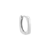 Silver / Single Thin Solid Square Huggie Earring - Adina Eden's Jewels