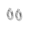 Silver / 30 MM Chunky Swirl Hoop Earring - Adina Eden's Jewels