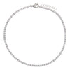 Silver / 2 MM Thin Tennis Anklet - Adina Eden's Jewels