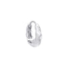 Silver / Single Mini Chunky Graduated Twist Huggie Earring - Adina Eden's Jewels