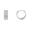 Silver Small Ribbed Huggie Earring - Adina Eden's Jewels