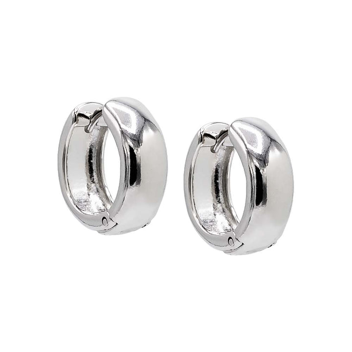 Silver / 16 MM Solid Wide Huggie Earring - Adina Eden's Jewels