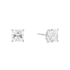 14K White Gold / 3 MM / Pair Princess Cut Stud Earring 14K - Adina Eden's Jewels