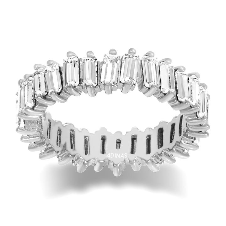 Silver / 9 Crystal Eternity Band - Adina Eden's Jewels
