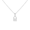  Engraved Mini Lock Necklace - Adina Eden's Jewels