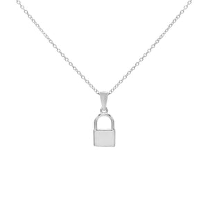  Engraved Mini Lock Necklace - Adina Eden's Jewels