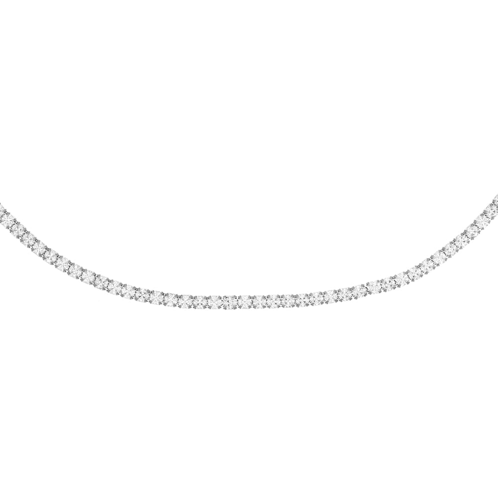 Silver / 2 MM / 22" Men's Tennis Necklace - Adina Eden's Jewels