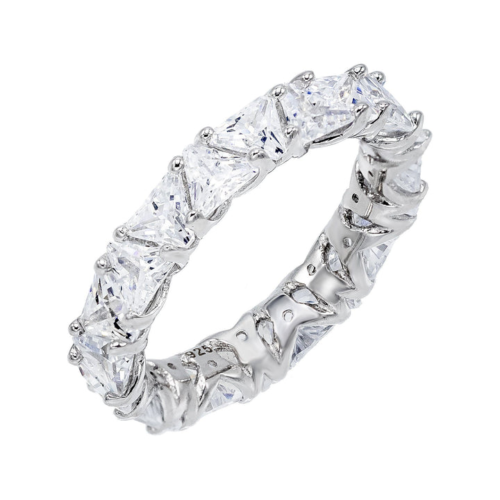 Silver / 9 Triangle Stone Ring - Adina Eden's Jewels