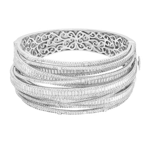  Multi Strand Baguette Bangle - Adina Eden's Jewels