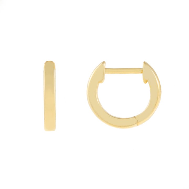 Gold Mini Plain Ring Huggie Earring - Adina Eden's Jewels