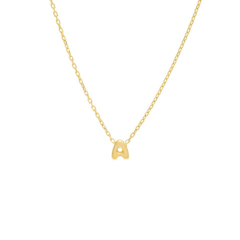 Bubble letter initial shop necklace