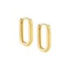 Gold / 10 MM Solid Oval Huggie Earring - Adina Eden's Jewels