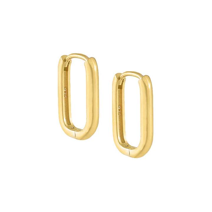  Solid Oval Huggie Earring - Adina Eden's Jewels