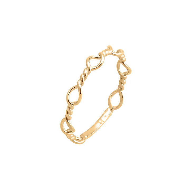 14K Gold / 6 Solid Twisted Open Band 14K - Adina Eden's Jewels