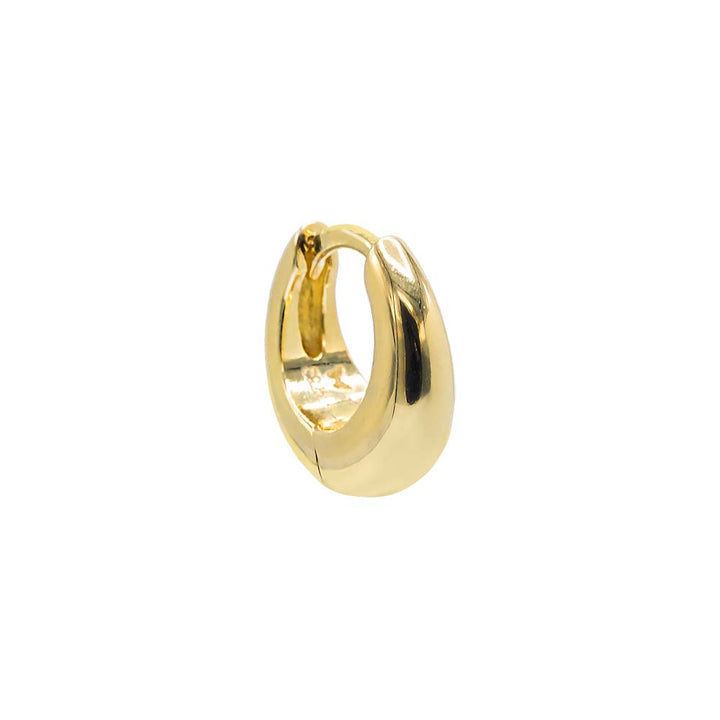 Gold / Single Solid Wide Graduated Huggie Earring - Adina Eden's Jewels