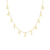 Gold Solid Celestial Charms Choker - Adina Eden's Jewels