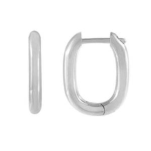  Solid Oval Huggie Earring - Adina Eden's Jewels