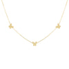 14K Gold Solid Triple Butterfly Necklace 14K - Adina Eden's Jewels