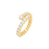Gold / 7 Solitaire Open Adjustable Eternity Ring - Adina Eden's Jewels