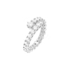 Silver / 7 Solitaire Open Adjustable Eternity Ring - Adina Eden's Jewels