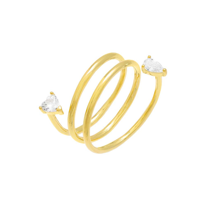 Gold / 6 Spiral Multi Shape CZ Ring - Adina Eden's Jewels