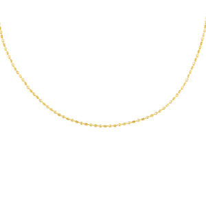 14K Gold / 16" Square Beaded Necklace 14K - Adina Eden's Jewels
