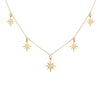 14K Gold Starburst Charm Necklace 14K - Adina Eden's Jewels