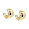 Gold / Pair Super Wide Graduated Hoop Earring - Adina Eden's Jewels