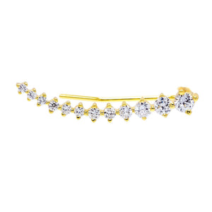 Gold Tennis Ear Climber - Adina Eden's Jewels