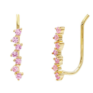 Light Pink Colored Pastel Ear Climber - Adina Eden's Jewels
