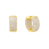 Gold Thick Pavé Huggie Earring - Adina Eden's Jewels