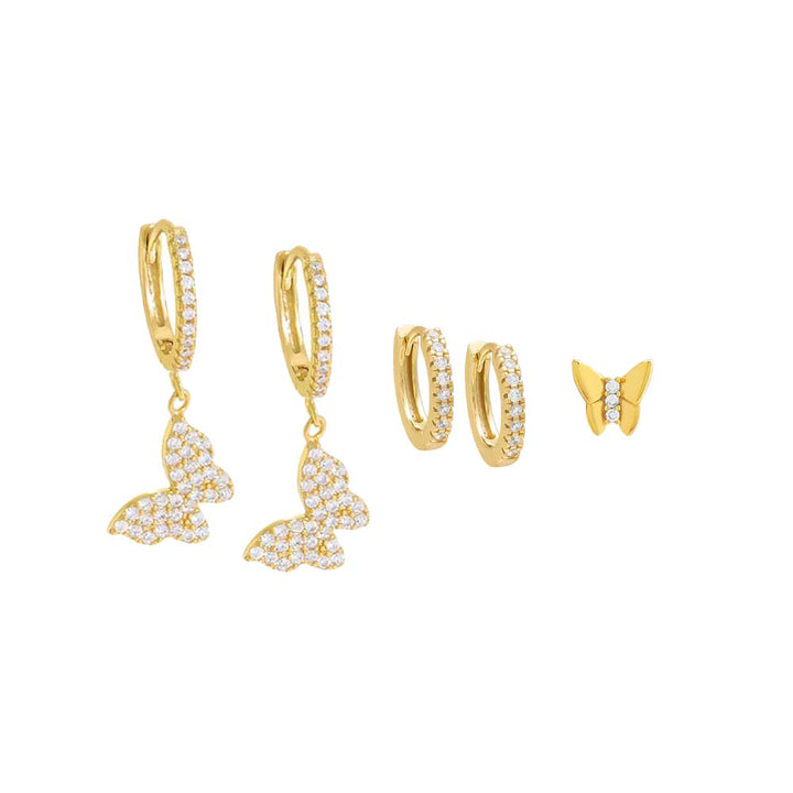 Gold Golden Butterfly Combo Set - Adina Eden's Jewels