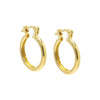 Gold / 18MM / Pair Thin Solid Tube Huggie Earring - Adina Eden's Jewels
