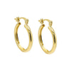 Gold / 20MM / Pair Thin Solid Tube Huggie Earring - Adina Eden's Jewels